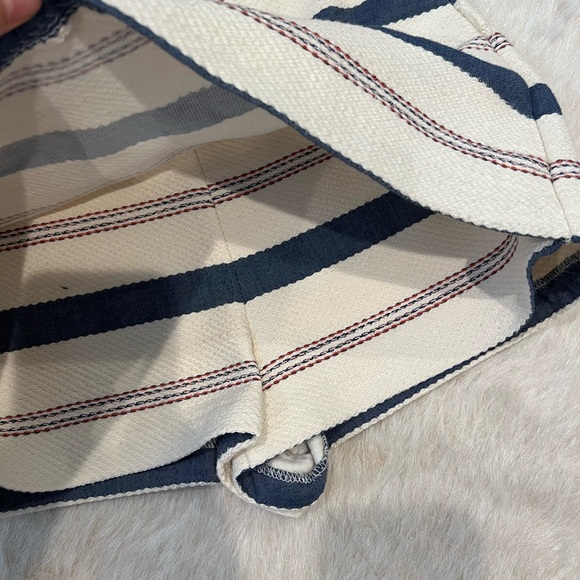 Zara- texture blue white stripe skort - Picture 9 of 9